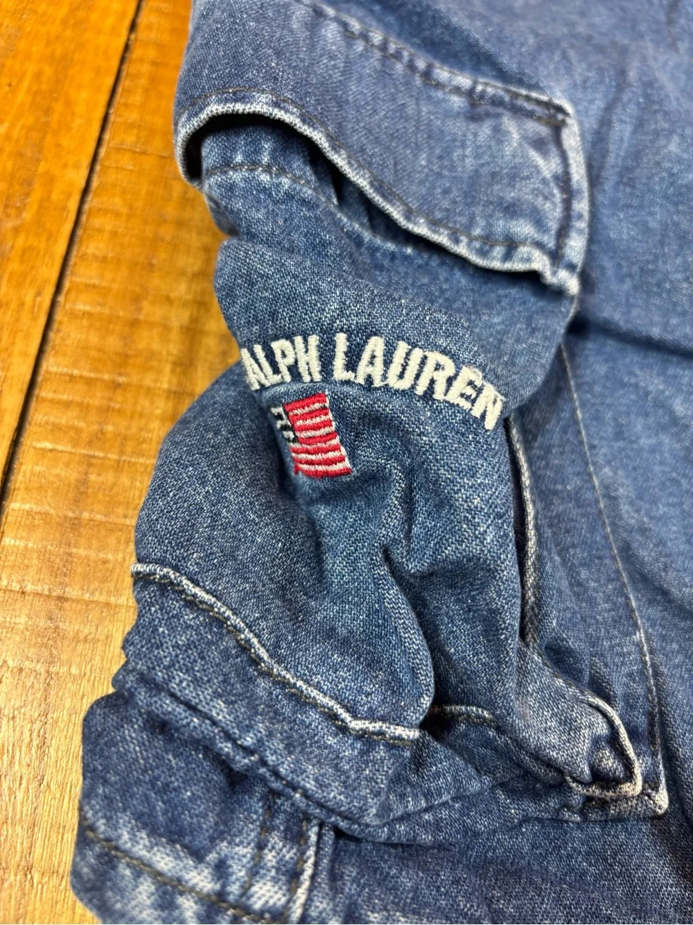 Polo by Ralph Lauren Indigo Denim Cargo Shorts y2k vintage